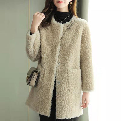 Coat Mid-length Lamb Wool