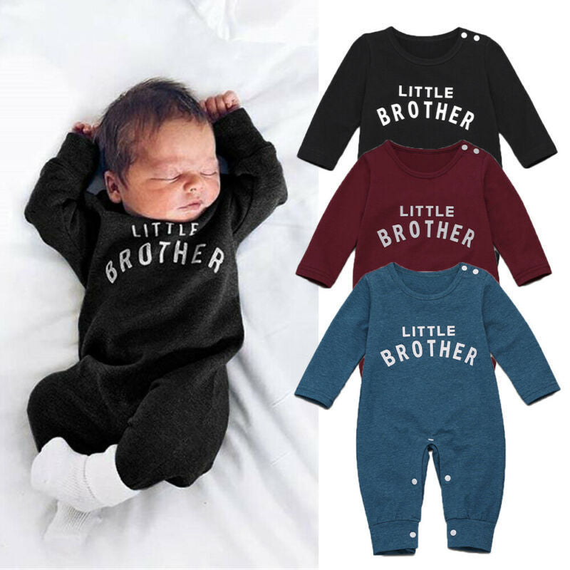 Male Alphabet Long Sleeved Romper Newborn Baby Jumpsuit Female Baby Casual Romper