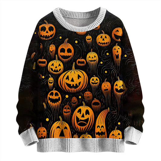 Printed Men's And Women's Round Neck Sweater