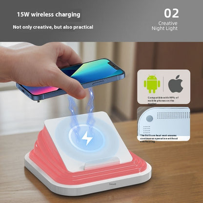 Creative Multifunctional Ambience Light Folding Mobile Phone Wireless Charging Lamp