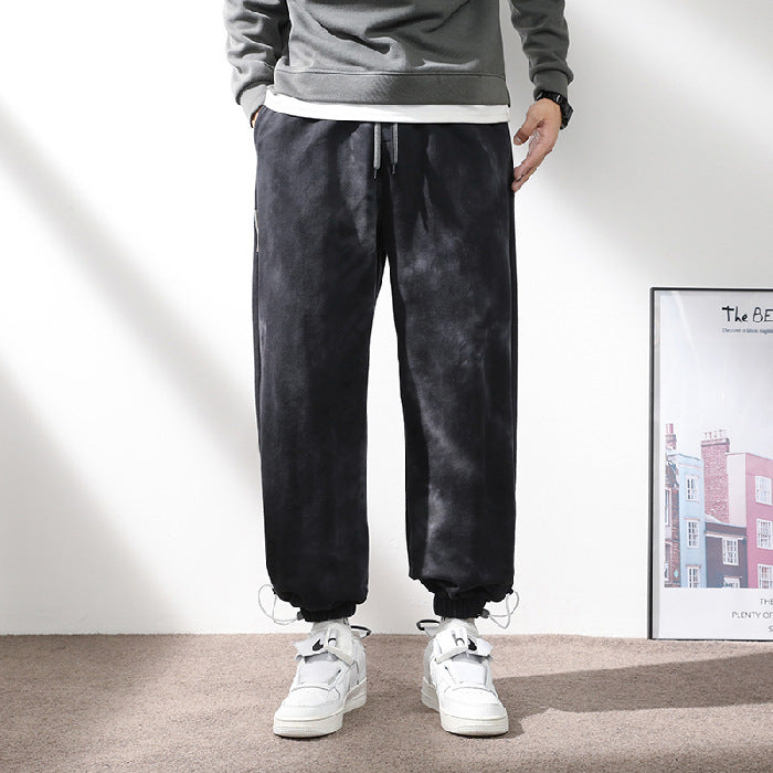 Elastic Waist Drawstring Ankle-tied Sweatpants Men