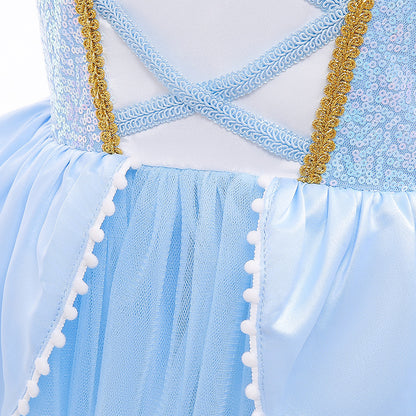 Princess Dress With Waist Bubble Dress Net Children's Shirt