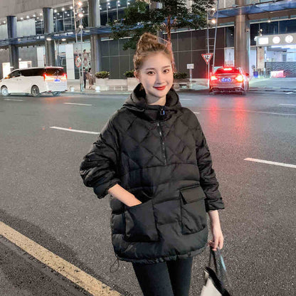 Loose And Fashionable Korean White Duck Down Jacket