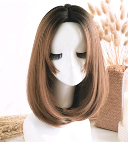 Wig in the long straight hair fashion realistic wig wig long straight hair