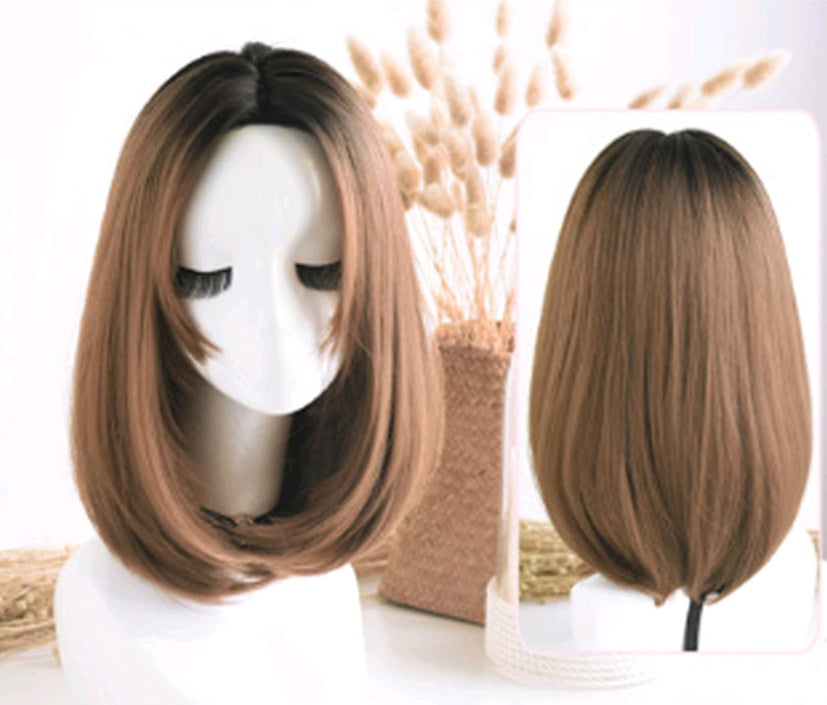 Wig in the long straight hair fashion realistic wig wig long straight hair