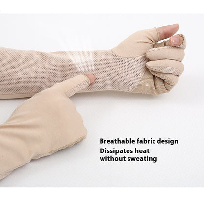 Driving Sun Protection Gloves Women's Thin Cotton Oversleeves