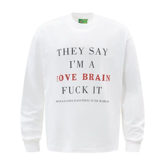 American Street Fashion Printed Letter Long Sleeve