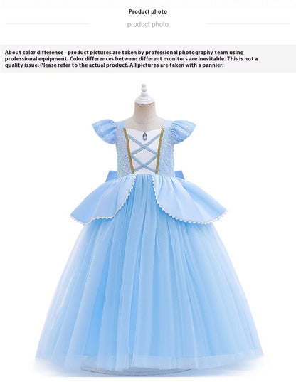 Princess Dress With Waist Bubble Dress Net Children's Shirt