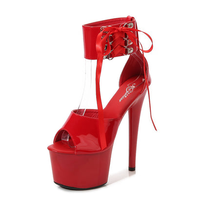 Waterproof Platform Patent Leather Special High Heels