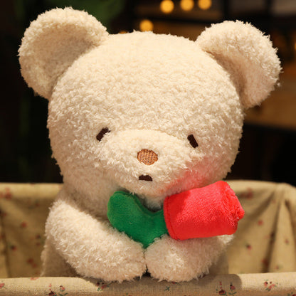 Rose Animal Cute Cat Bear Plush Little Doll Doll Pillow