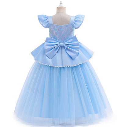 Princess Dress With Waist Bubble Dress Net Children's Shirt