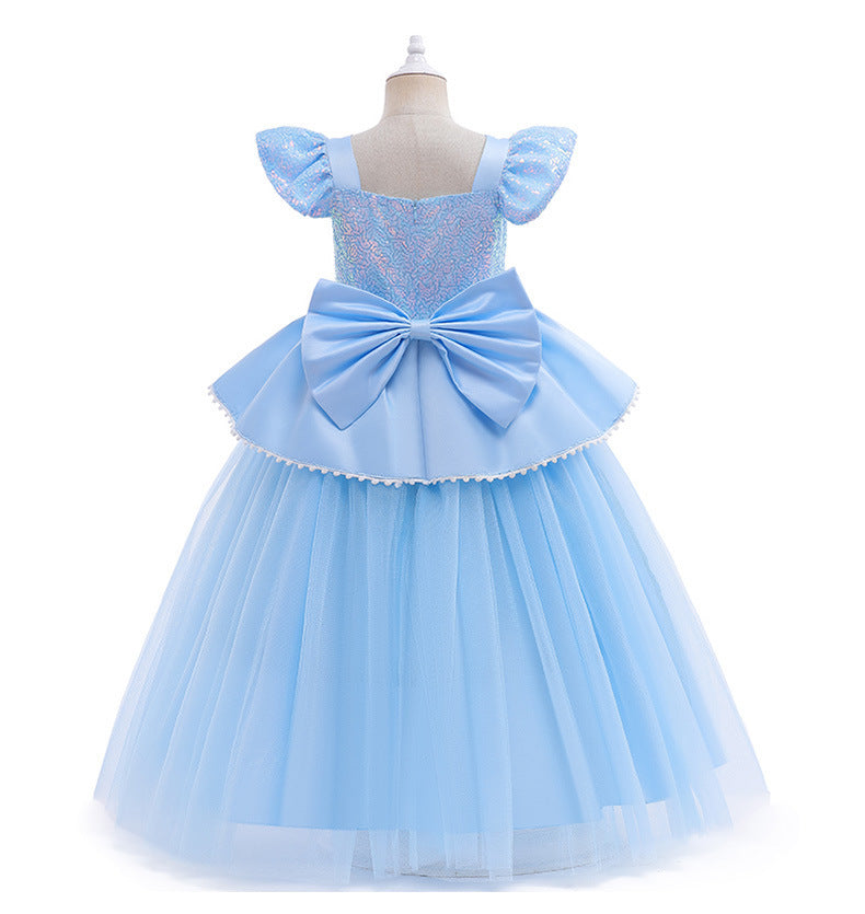 Princess Dress With Waist Bubble Dress Net Children's Shirt